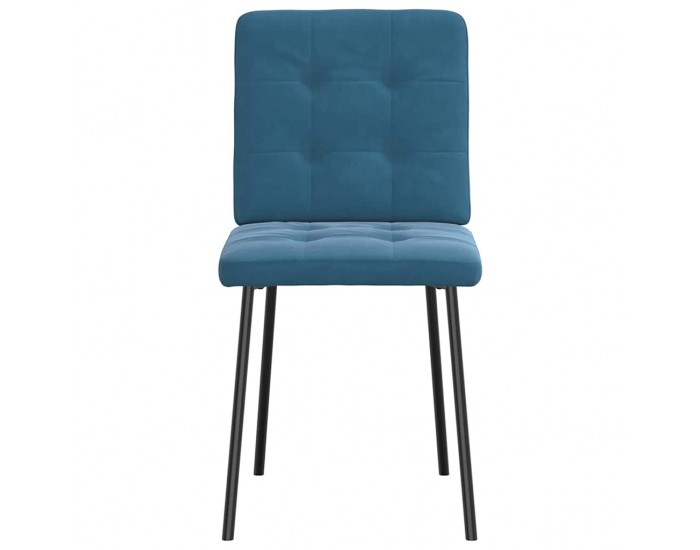 Sonata H Трапезни столове, 6 бр, сини, кадифе