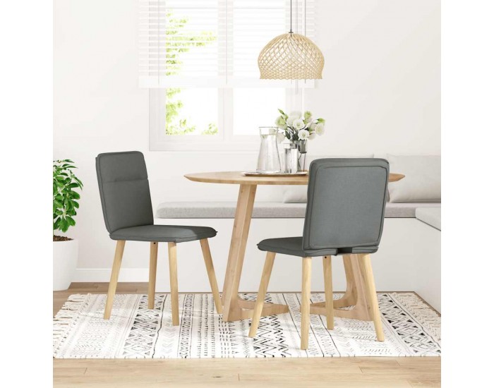 Sonata H Трапезни столове, 2 бр, тъмносиви, текстил