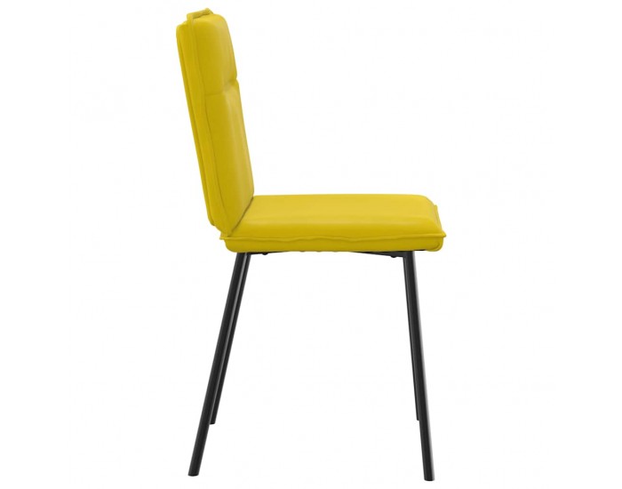 Sonata H Трапезни столове, 2 бр, жълти, кадифе