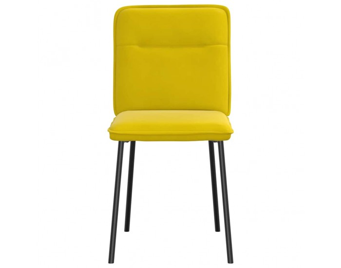 Sonata H Трапезни столове, 2 бр, жълти, кадифе