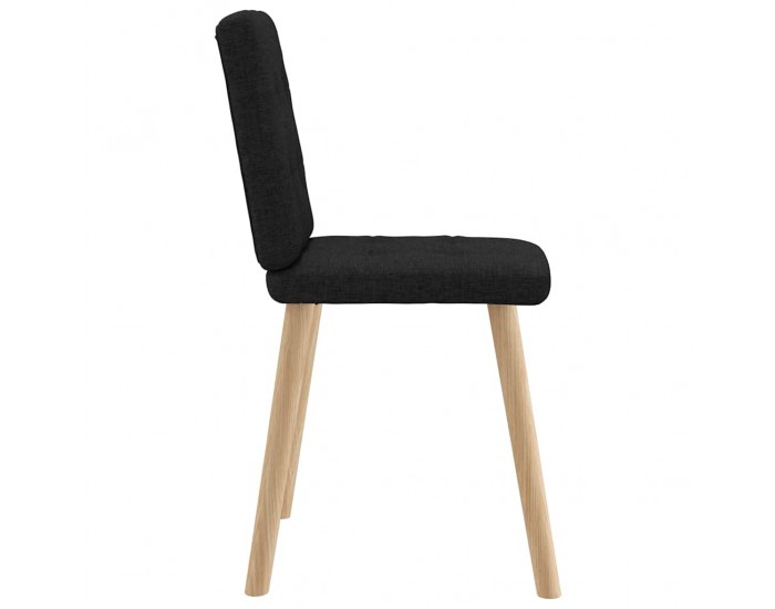 Sonata H Трапезни столове, 6 бр, черни, текстил