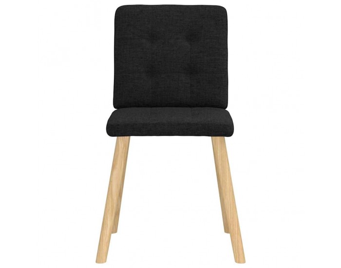 Sonata H Трапезни столове, 6 бр, черни, текстил