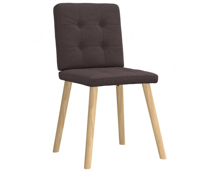 Sonata H Трапезни столове, 4 бр, тъмнокафяви, текстил