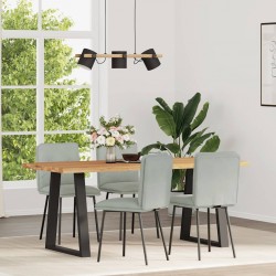 Sonata H Трапезни столове, 4 бр, светлосиви, кадифе - Столове