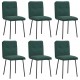 Sonata H Трапезни столове, 6 бр, тъмнозелени, кадифе