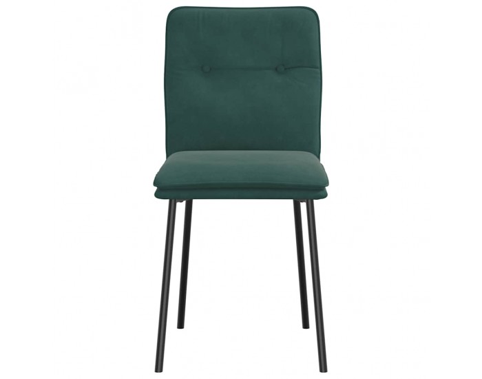 Sonata H Трапезни столове, 6 бр, тъмнозелени, кадифе