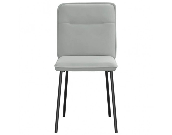 Sonata H Трапезни столове, 6 бр, светлосиви, кадифе