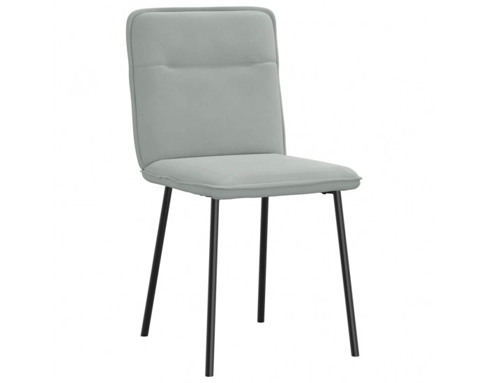 Sonata H Трапезни столове, 6 бр, светлосиви, кадифе