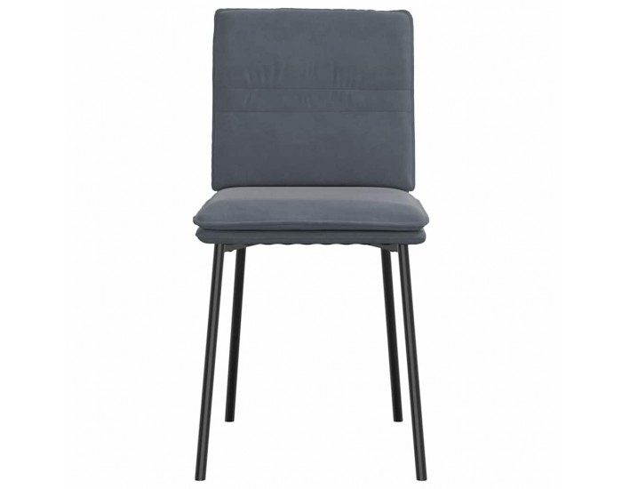 Sonata H Трапезни столове, 6 бр, тъмносиви, кадифе