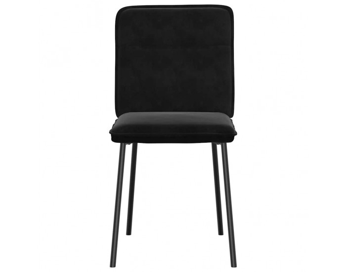 Sonata H Трапезни столове, 6 бр, черни, кадифе