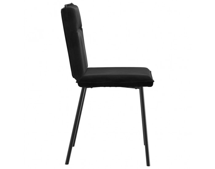 Sonata H Трапезни столове, 6 бр, черни, кадифе