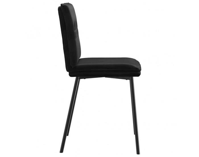 Sonata H Трапезни столове, 6 бр, черни, кадифе