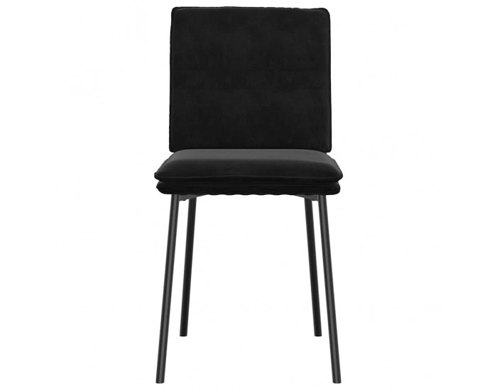 Sonata H Трапезни столове, 6 бр, черни, кадифе