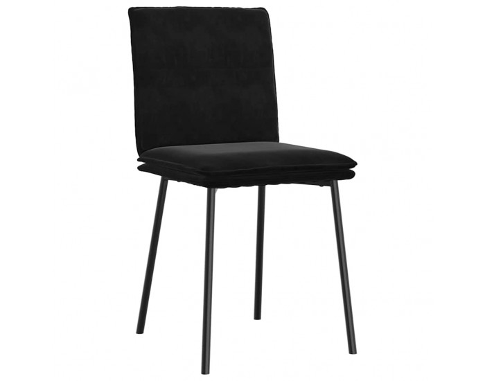 Sonata H Трапезни столове, 6 бр, черни, кадифе