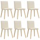Sonata H Трапезни столове, 6 бр, тапицерия от лен