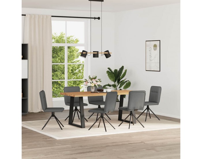 Sonata H Трапезни столове, 6 бр, тъмносиви, текстил