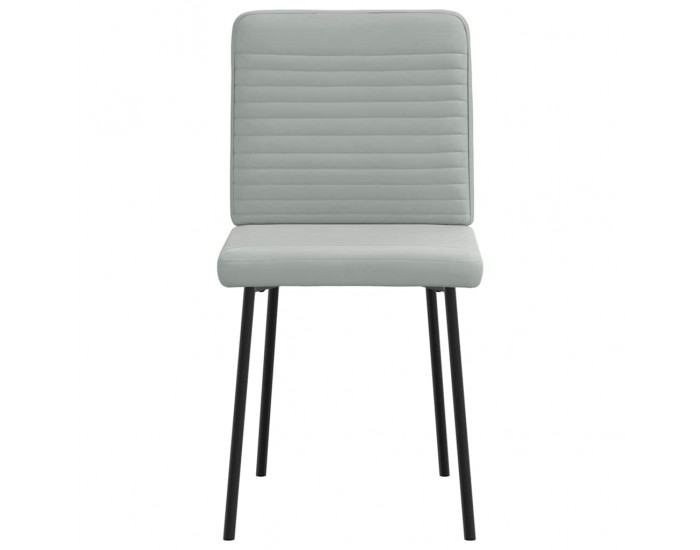 Sonata H Трапезни столове, 2 бр, светлосиви, кадифе