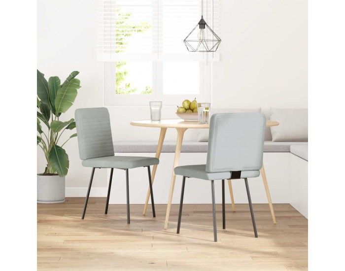 Sonata H Трапезни столове, 2 бр, светлосиви, кадифе