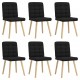 Sonata H Трапезни столове, 6 бр, черни, текстил