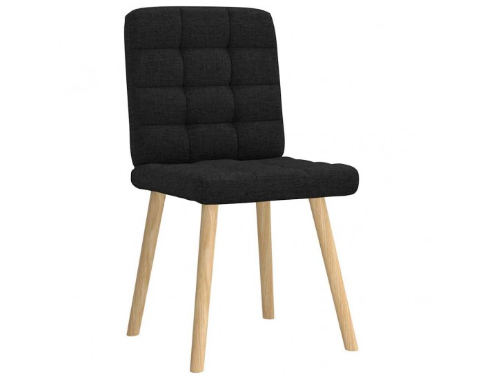 Sonata H Трапезни столове, 6 бр, черни, текстил