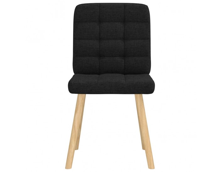 Sonata H Трапезни столове, 6 бр, черни, текстил