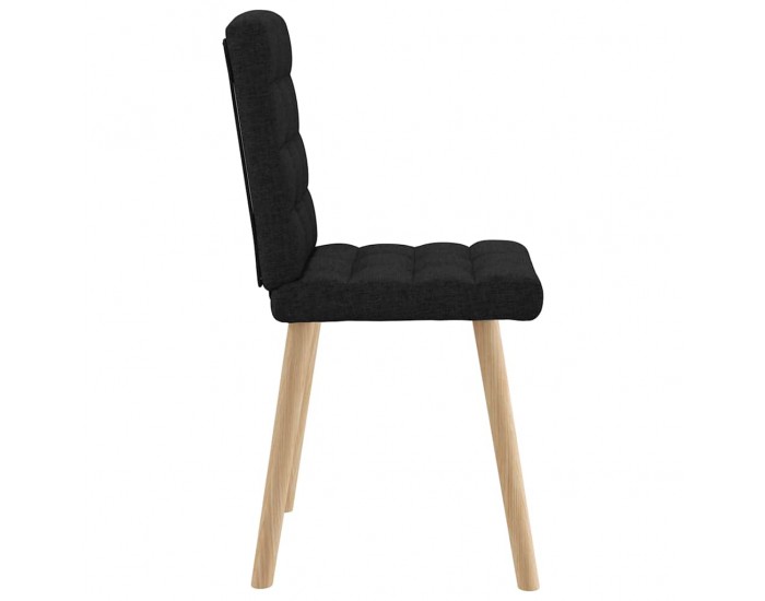 Sonata H Трапезни столове, 6 бр, черни, текстил