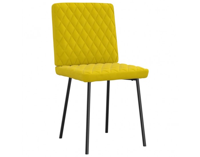 Sonata H Трапезни столове, 6 бр, жълти, кадифе