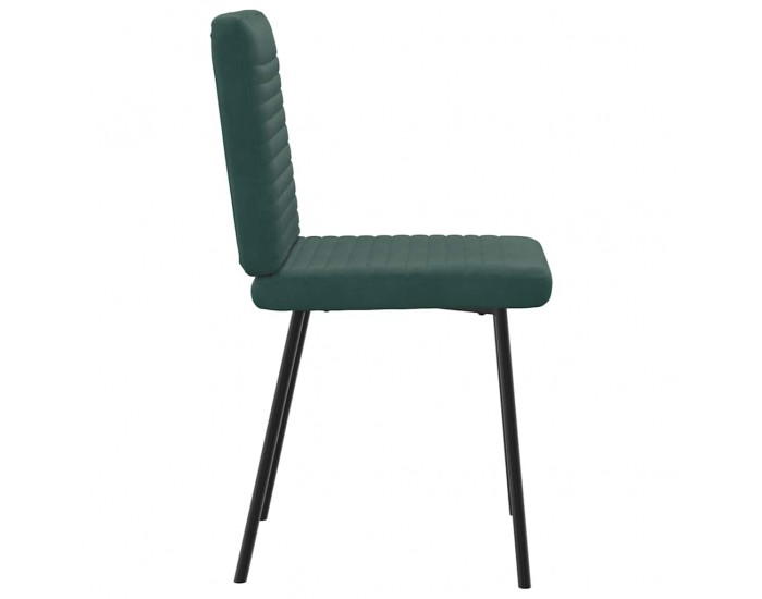 Sonata H Трапезни столове, 6 бр, тъмнозелени, кадифе