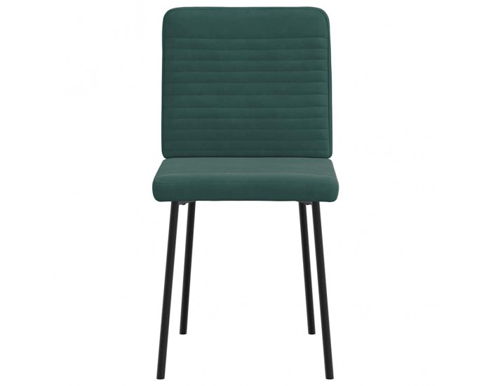 Sonata H Трапезни столове, 6 бр, тъмнозелени, кадифе