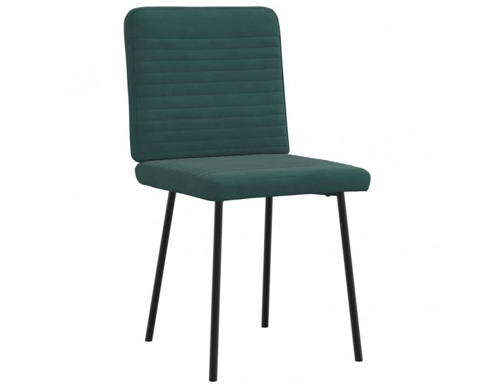 Sonata H Трапезни столове, 6 бр, тъмнозелени, кадифе