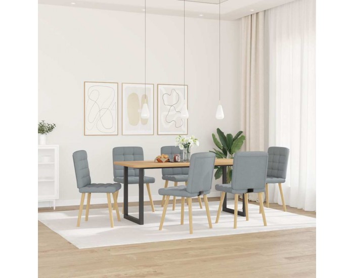 Sonata H Трапезни столове, 6 бр, светлосиви, плат