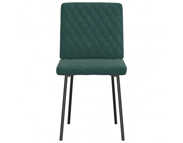 Sonata H Трапезни столове, 6 бр, тъмнозелени, кадифе