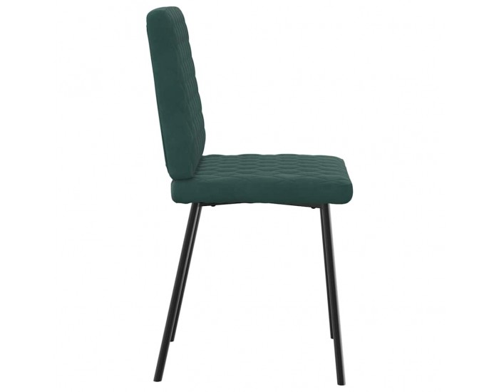 Sonata H Трапезни столове, 6 бр, тъмнозелени, кадифе