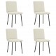 Sonata H Трапезни столове, 4 бр, кремави, кадифе