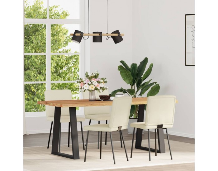 Sonata H Трапезни столове, 4 бр, кремави, кадифе