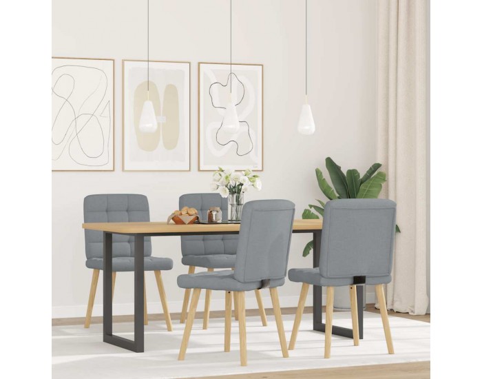 Sonata H Трапезни столове, 4 бр, светлосиви, текстил