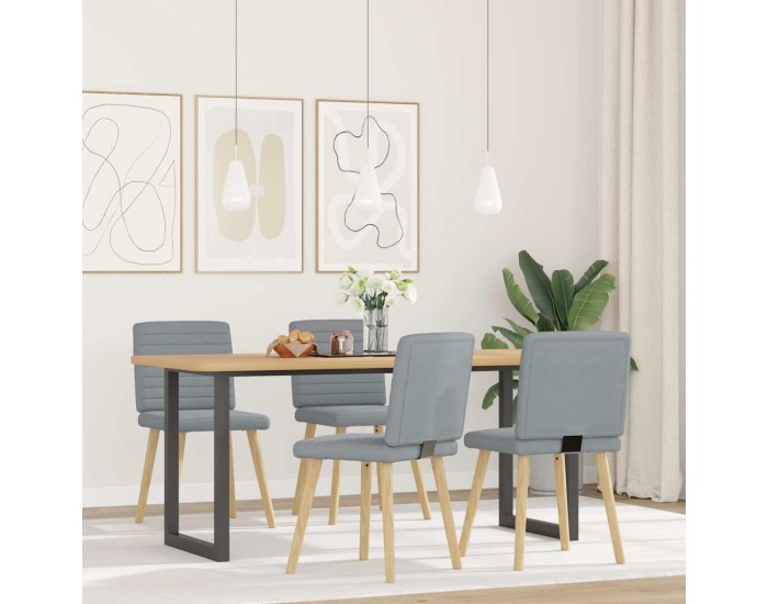 Sonata H Трапезни столове, 4 бр, светлосиви, текстил