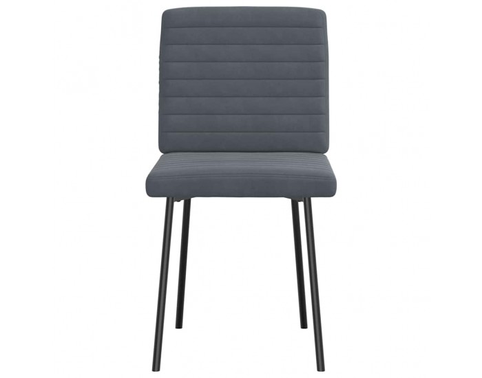 Sonata H Трапезни столове, 4 бр, тъмносиви, кадифе