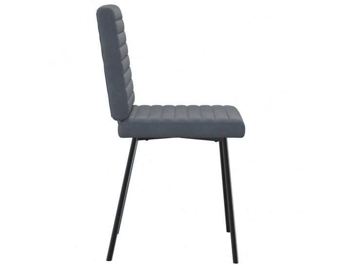 Sonata H Трапезни столове, 4 бр, тъмносиви, кадифе