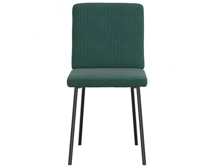 Sonata H Трапезни столове, 6 бр, тъмнозелени, кадифе