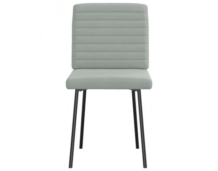 Sonata H Трапезни столове, 6 бр, светлосиви, кадифе