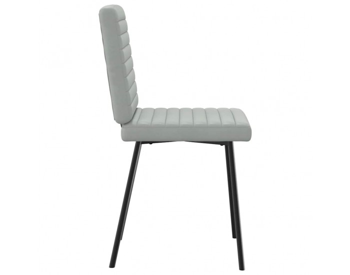 Sonata H Трапезни столове, 6 бр, светлосиви, кадифе