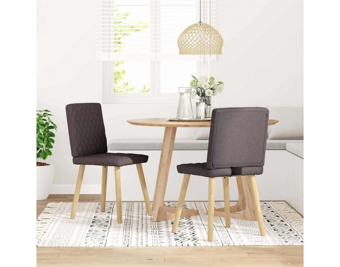 Sonata H Трапезни столове, 2 бр, тъмнокафяви, текстил