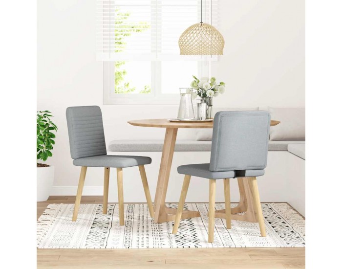 Sonata H Трапезни столове, 2 бр, светлосиви, текстил