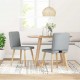 Sonata H Трапезни столове, 2 бр, светлосиви, текстил