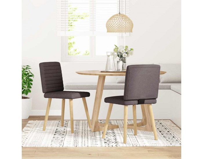 Sonata H Трапезни столове, 2 бр, тъмнокафяви, текстил