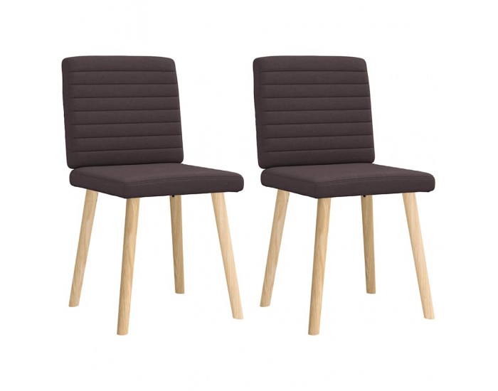 Sonata H Трапезни столове, 2 бр, тъмнокафяви, текстил