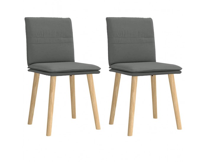 Sonata H Трапезни столове, 2 бр, тъмносиви, текстил