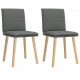 Sonata H Трапезни столове, 2 бр, тъмносиви, текстил