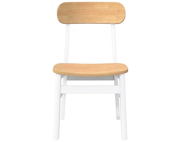 Sonata H трапезни столове 2 бр. бяла масивна дървесина гума